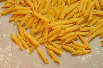 Exploring the textures and colors of freshly made pasta before cooking