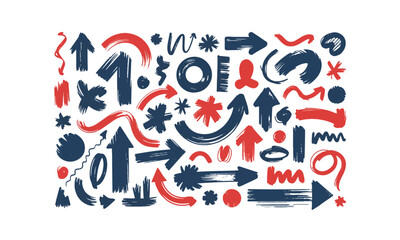A modern vector illustration of hand-drawn marker doodles, easily editable.