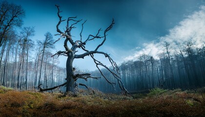 dead tree and the forest