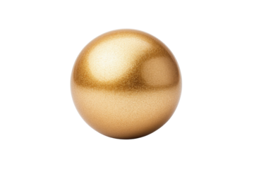 Shiny golden sphere isolated on black background: reflective metallic surface detail, cut out