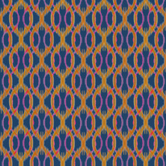 Ethnic oriental ikat seamless pattern, geometric collage motifs, boho abstract natural textured background for carpet, wallpaper, fabric, textile, home decoration elements, upholstery, wrapping, 