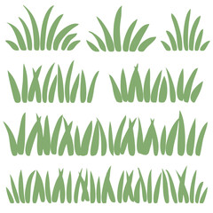 grass cartoon green shrubs bush drawing sketch