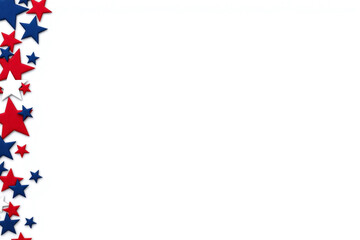 red white and blue stars on a white background