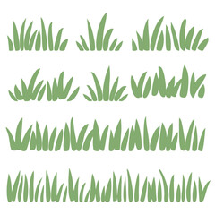 grass cartoon green shrubs bush drawing sketch