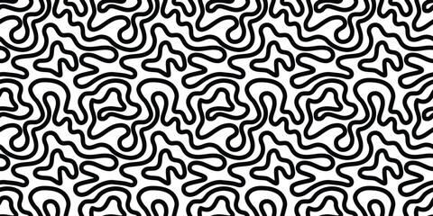 Fototapeta premium Seamless pattern of abstract labyrinth stripes. Vector illustration.