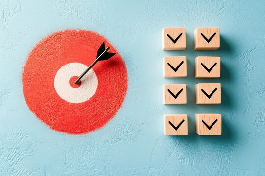 Target achievement, marked by success