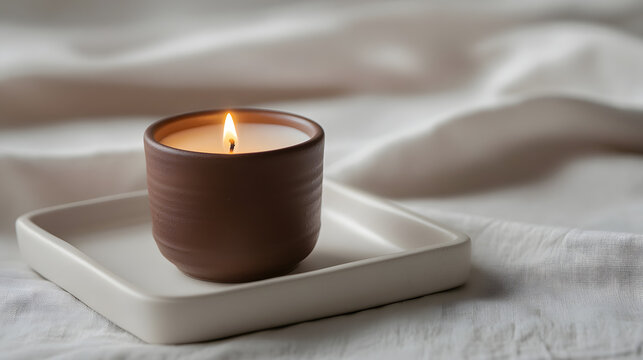 mocha color theme, minimalist style, candle, flame, light, fire, candles, decoration, burn, wax, candlelight, burning, christmas, spa, glass, relaxation, dark, tealight, celebration, black, object, ho