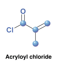 Acryloyl Chloride, Known As Acrylyl Or Acrylic Acid Chloride. Biochemistry Vector Illustration