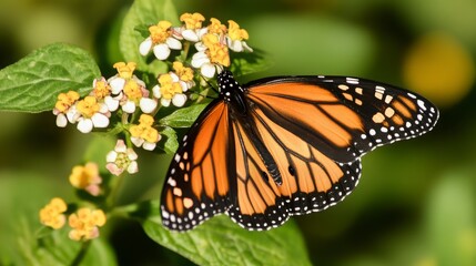 Butterfly On Flower Closeup
