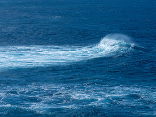 Powerful wave in the Atlantic off the north coast of Madeira.