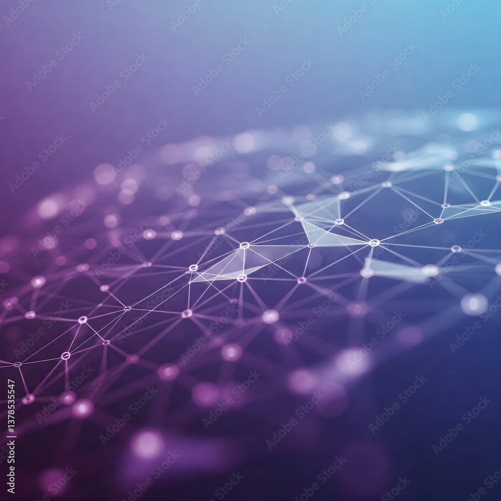 Poster digital connectivity: a captivating visualization of a network of interconnected nodes, illustrating