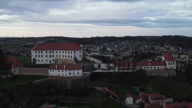 Ptuj is The oldest town of Slovenia: amazing aerial views 