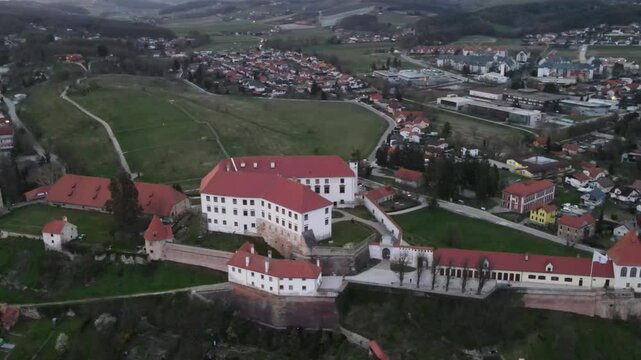 Ptuj is The oldest town of Slovenia: amazing aerial views 