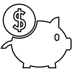Savings account, money, savings icon