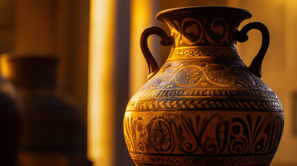 Golden Patterned Antiquity: Celebrating Roman Cultural Heritage with a Timeless Vase on International Museum Day