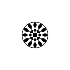 Minimalist Mandala Design, Black and White, Abstract Pattern