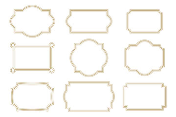Vintage frames set. Decorative borders isolated on white background. Perfect for invitation, certificates, menus, wedding design