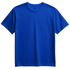 A royal blue blank Gildan T-shirt mockup, with no text or logo on the shirt, against an isolated transparent background