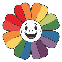 cartoon flower vector illustration