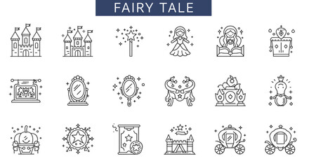 Fairytale icons: castles, magic wands, princesses, and more!