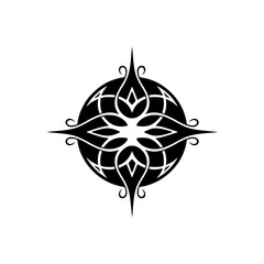 Fototapeta premium Decorative Black Mandala Design on Light Background - Vector Art