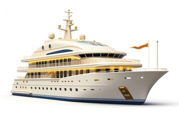 Naklejka premium Yacht vehicle ship boat.