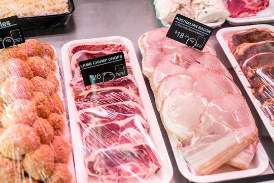 butcher shop, lamb chops meat