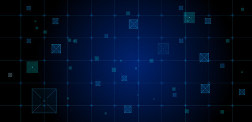 Fototapeta premium Abstract digital technology overlay blue. Vector illustration