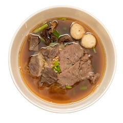 Savoring beef noodle soup restaurant culinary delight cozy setting close-up flavorful experience