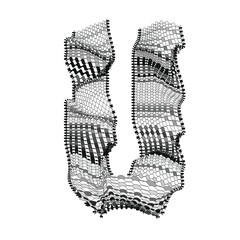 The woven alphabets - Letter U