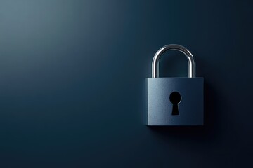 Fototapeta premium Digital padlock for cybersecurity and data protection. AI generated illustration.
