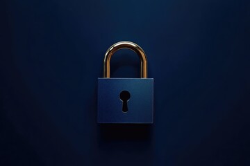 Naklejka premium Digital padlock for cybersecurity and data protection. AI generated illustration.