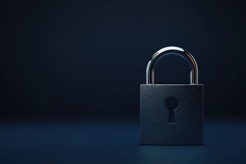 Fototapeta premium Digital padlock for cybersecurity and data protection. AI generated illustration.