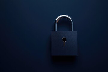 Naklejka premium Digital padlock for cybersecurity and data protection. AI generated illustration.