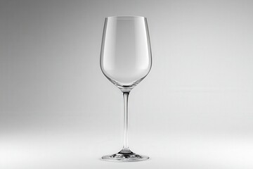 Fototapeta premium High-quality crystal wine glass on a minimalistic background showcasing elegant design and craftsmanship for dining or special occasions