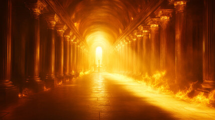 Stock photo description: A stunning artistic representation of Mount Olympus, the divine abode of gods in Greek mythology, symbolizing power, beauty, and the mythical world of ancient Greek deities