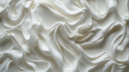 Fototapeta premium Creamy white cleanser foam texture abstract swirls studio setting high-quality image artistic concept