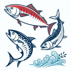 Obraz premium Abstract Fish Vector Art, Icons, and Graphics