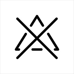 Do not bleach, No bleaching vector illustration for web design. Isolated on white background.