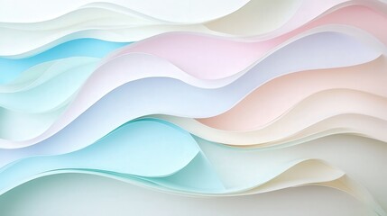 soft yet engaging abstract background made of cut paper layers in pastel tones.