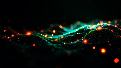 futuristic abstract technology background  wave