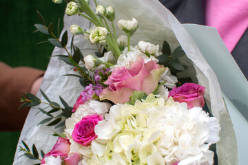 A bouquet of a flowers	