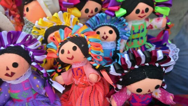 Mexican dolls called Leles, classic handmade Mexican crafts