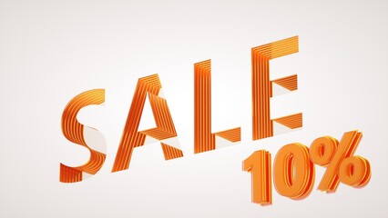 10% sale on cream background
