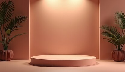 Fototapeta premium creative exhibition stage with artistic textures