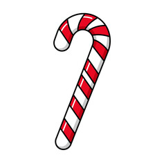 Fototapeta premium A Close up of a Candy Cane With a Red and White Stripe