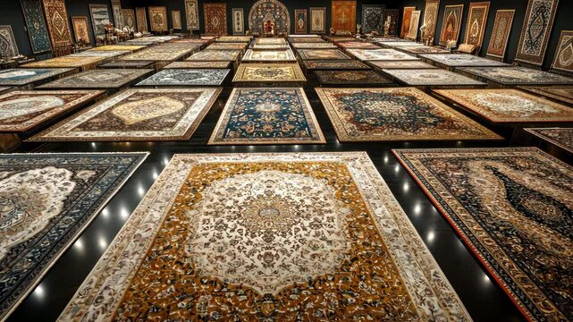 Exquisite collection of intricate patterned carpets