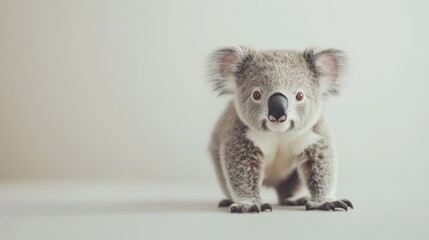 Fototapeta premium High Resolution Photograph of a Koala Standing Alone on a Clean White Background
