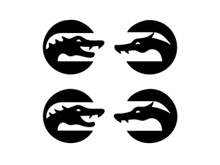 Black the crocodile logo 