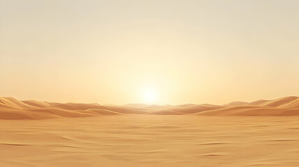 Abstract Pixelated Desert Landscape with Golden Light at Sunset Warm Tone Dunes and Sandy Texture a Digital Art Depiction